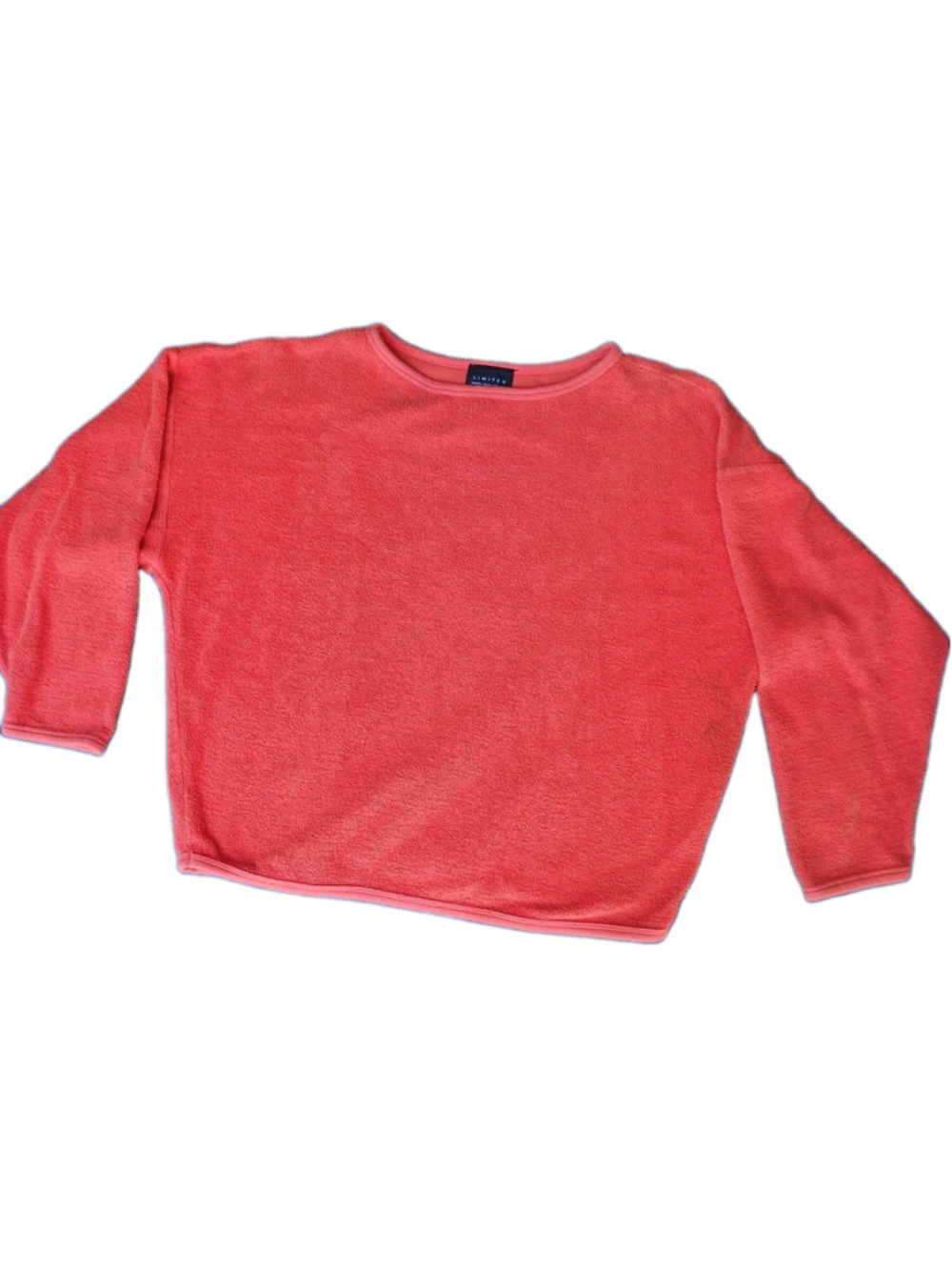 VTG The Limited Orange Terry Sweatshirt Oversized Boat Neck comfy Beachy Boho